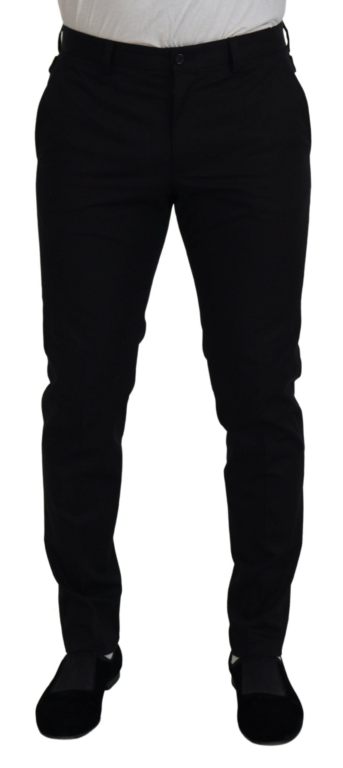 Dolce & Gabbana Elegant Black Dress Chinos for Men