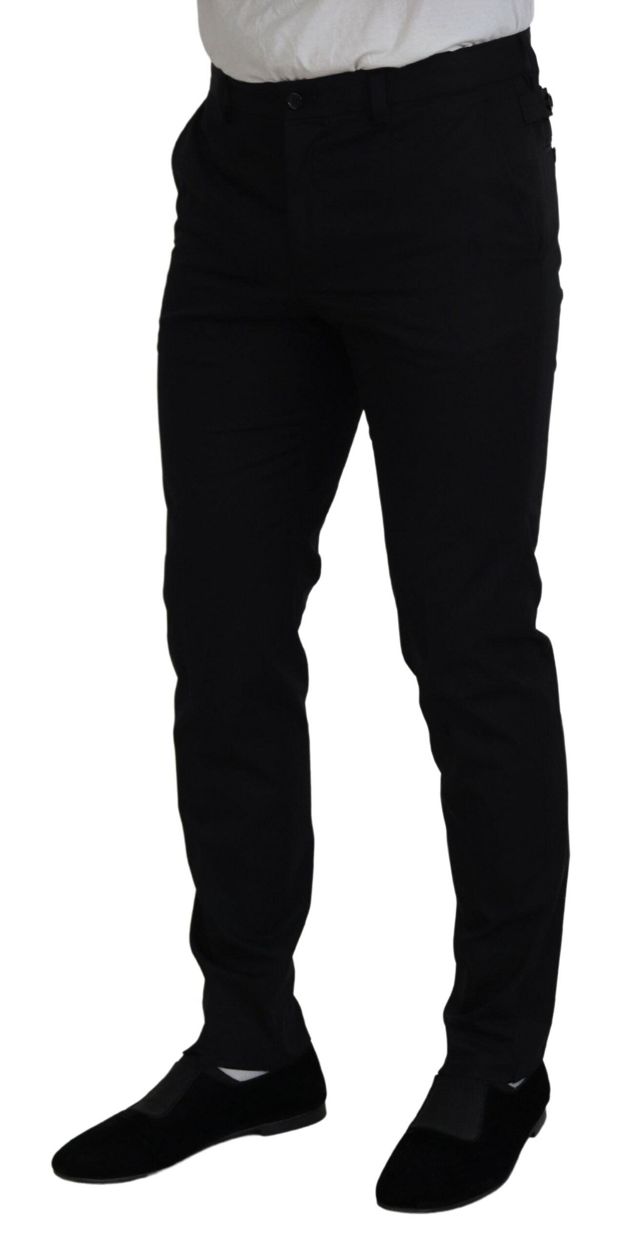 Dolce & Gabbana Elegant Black Dress Chinos for Men