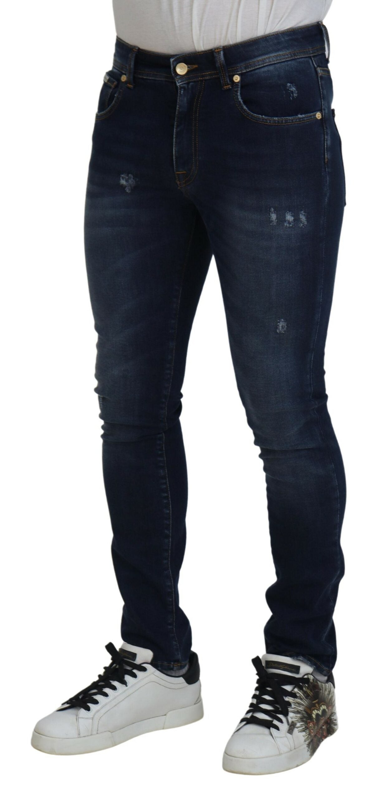 Dolce & Gabbana Sleek Skinny Dark Blue Denim Jeans