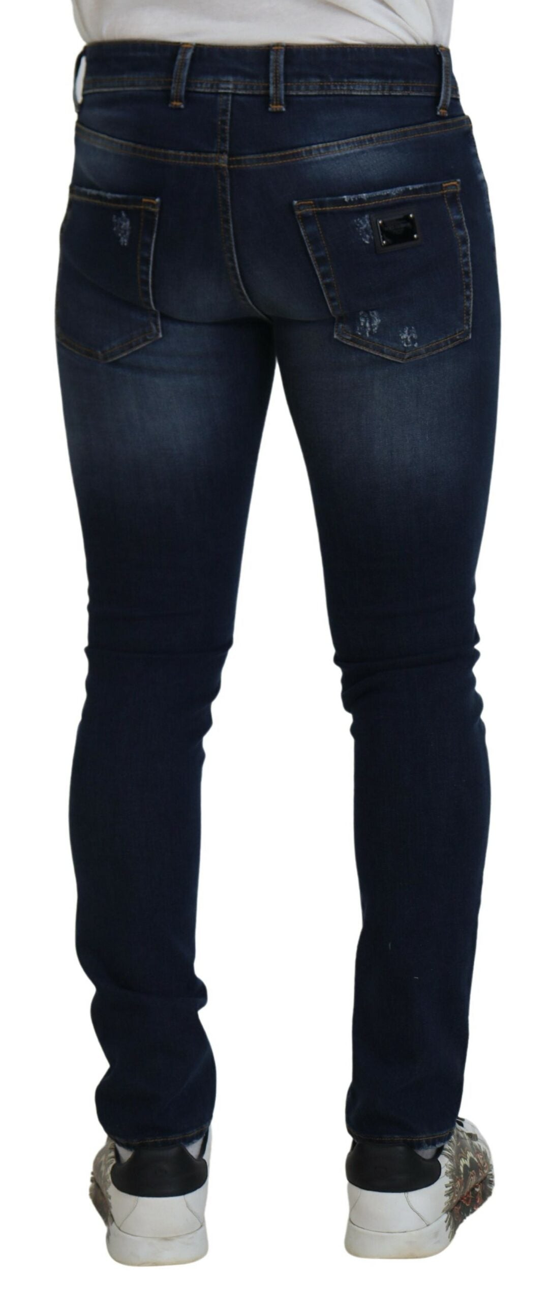 Dolce & Gabbana Sleek Skinny Dark Blue Denim Jeans