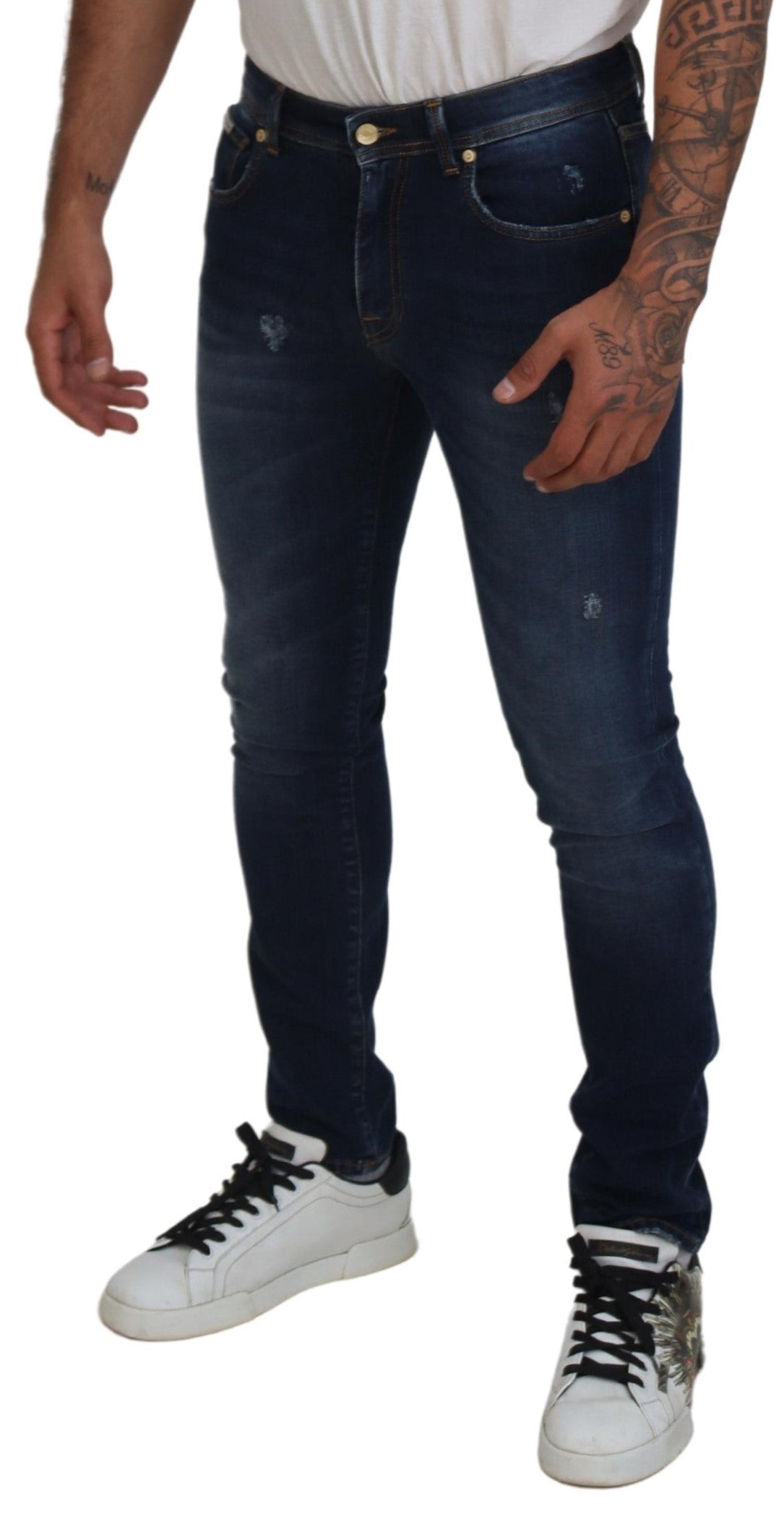 Dolce & Gabbana Sleek Skinny Dark Blue Denim Jeans