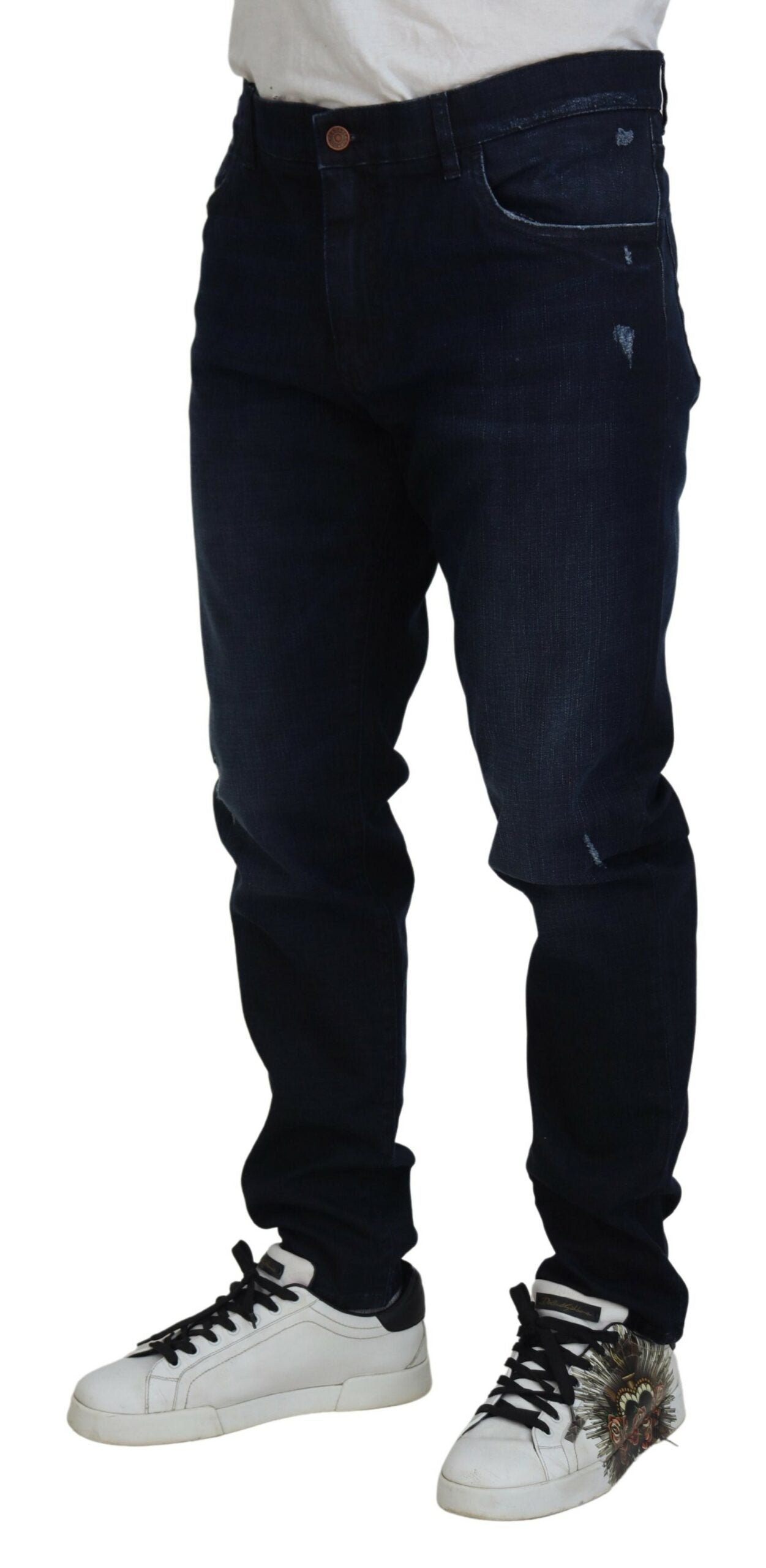 Dolce & Gabbana Elegant Dark Blue Skinny Jeans