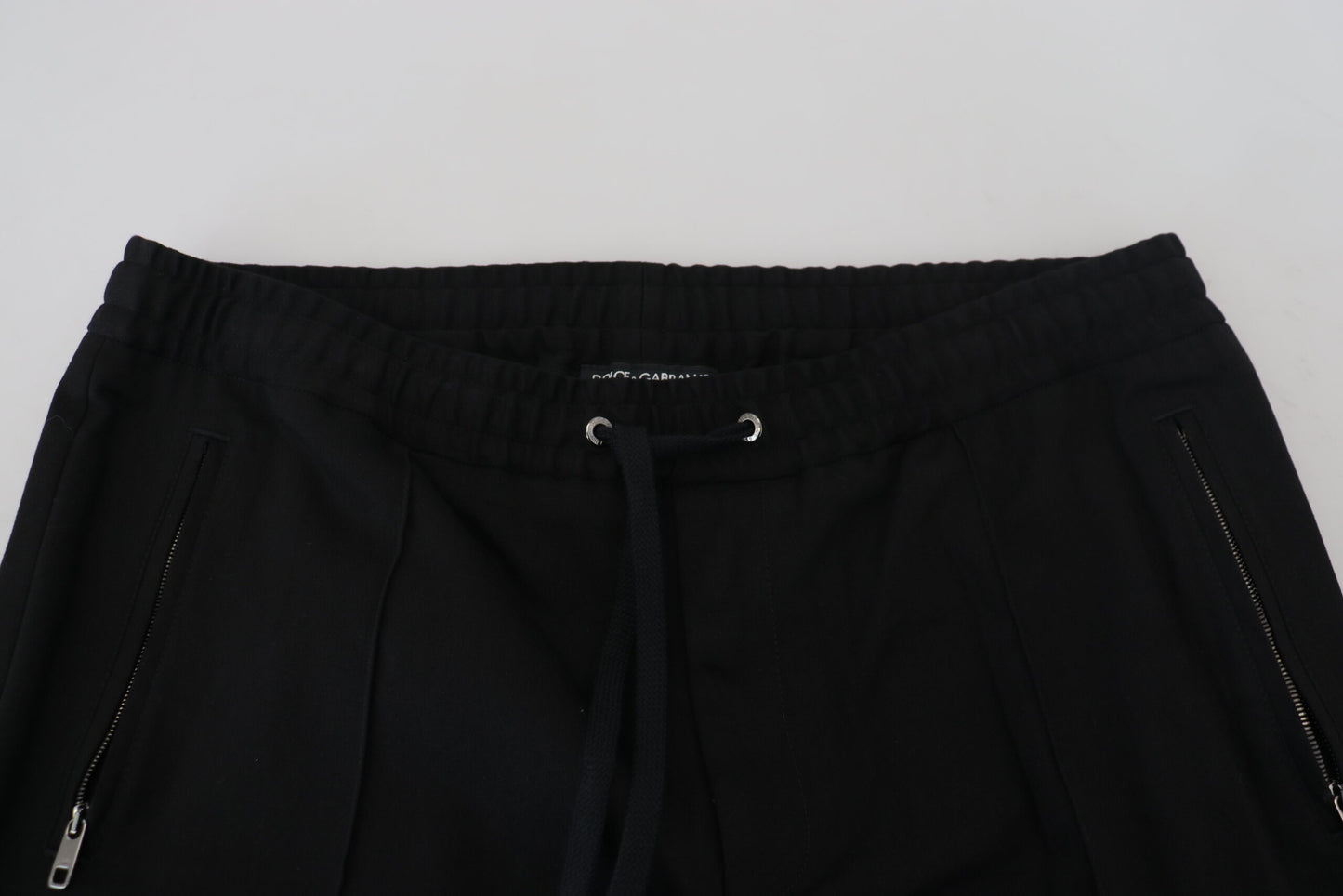 Dolce & Gabbana Elegant Black Jogger Pants with Logo Detail