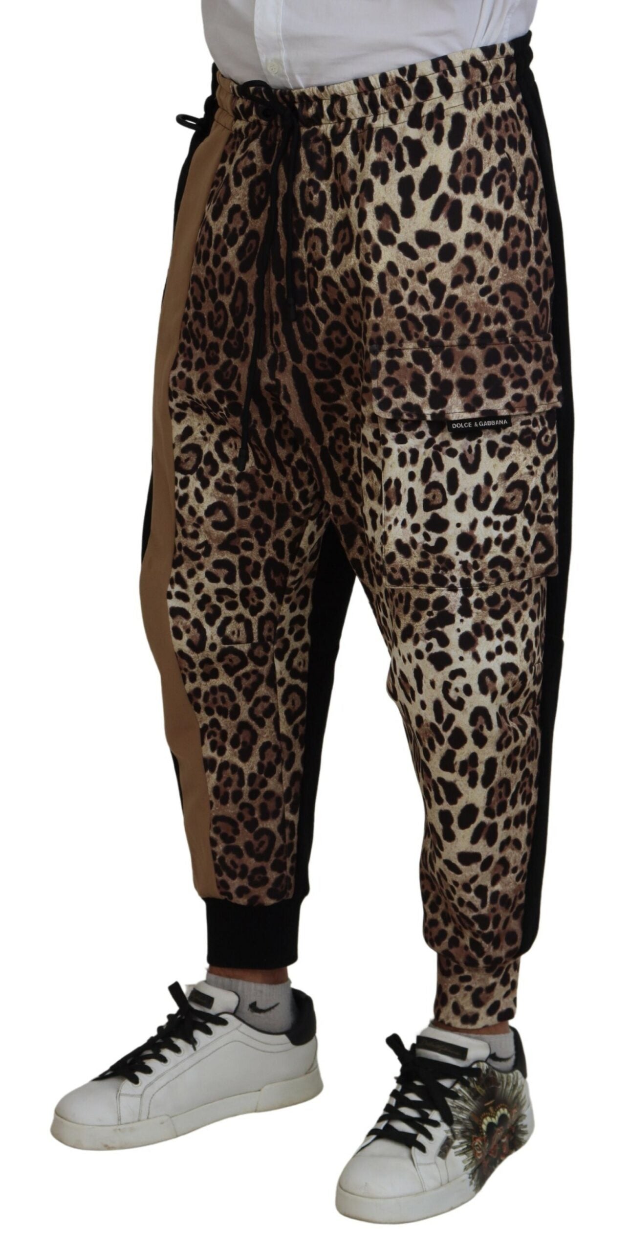 Dolce & Gabbana Multicolor Leopard Jogger Cargo Pants