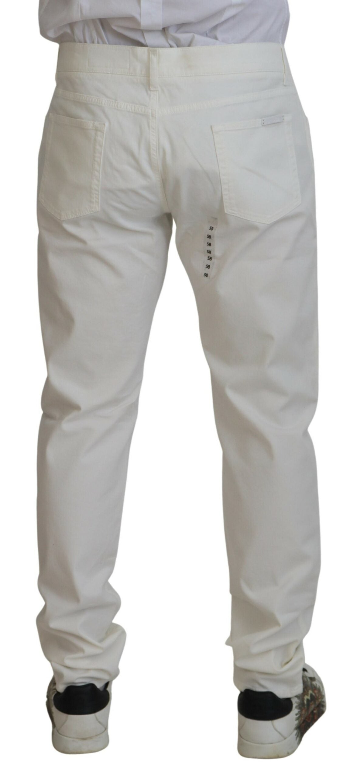 Dolce & Gabbana Elegant White Cotton Elastane Jeans