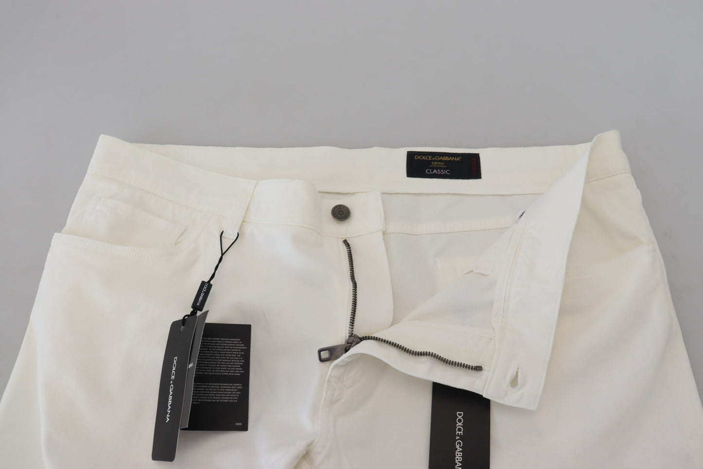 Dolce & Gabbana Elegant White Cotton Elastane Jeans