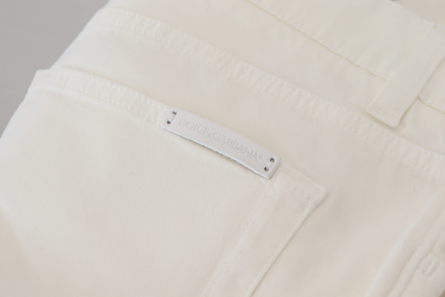 Dolce & Gabbana Elegant White Cotton Elastane Jeans