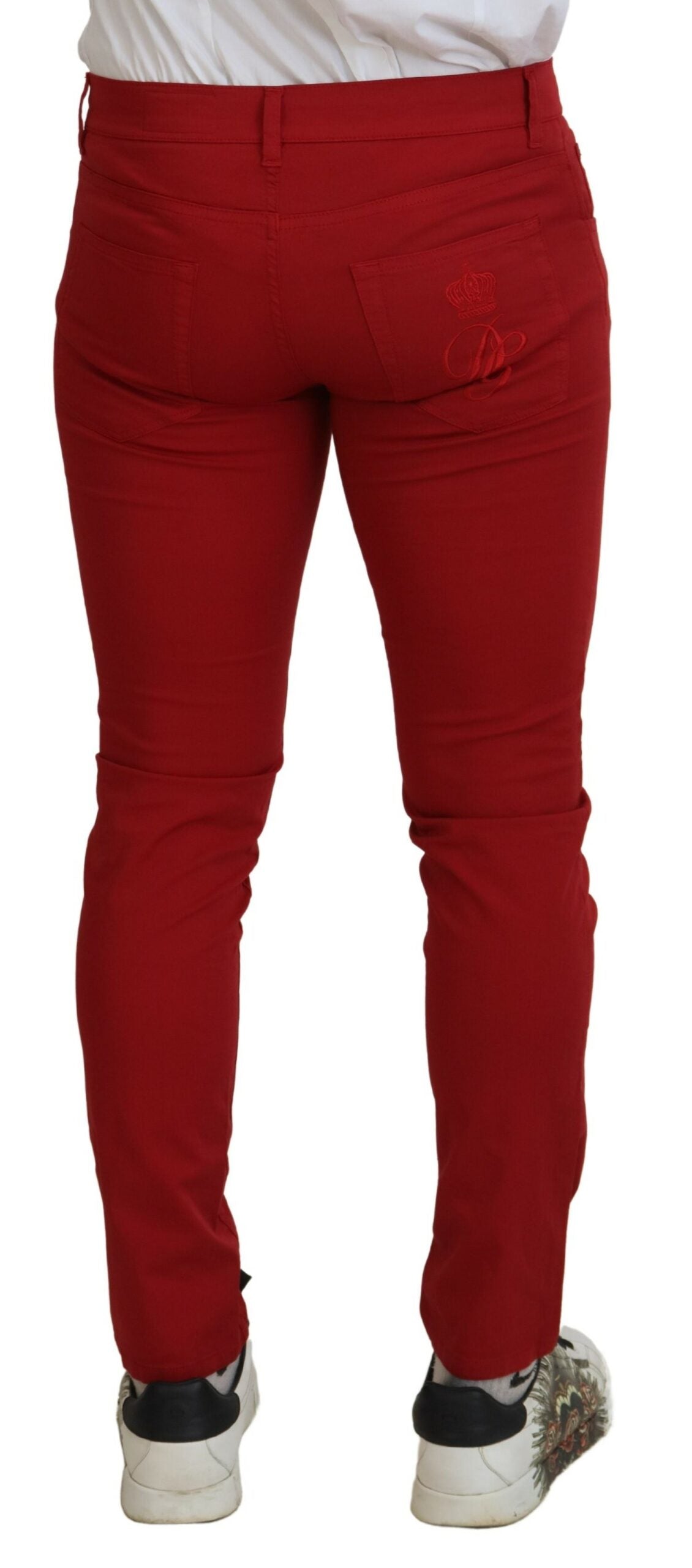 Dolce & Gabbana Elegant Skinny Red Denim Jeans