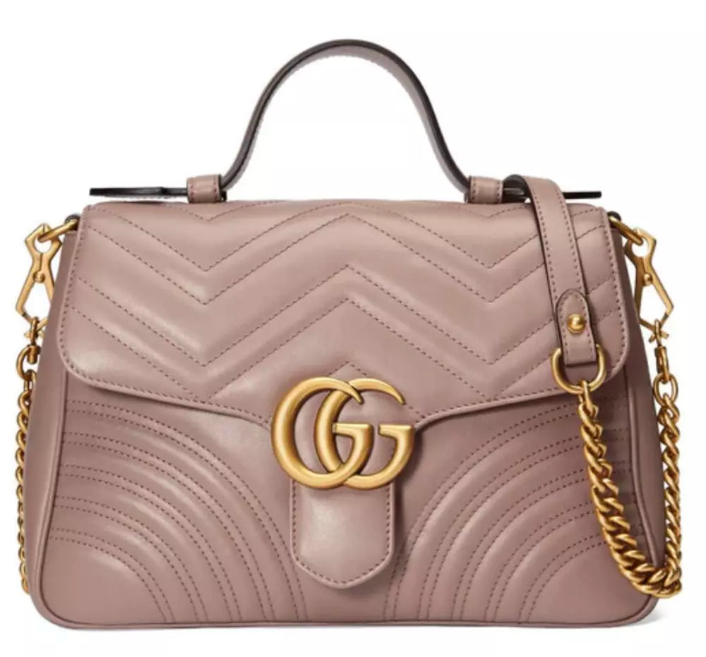 Gucci Elegant Beige Chevron Leather Crossbody Bag