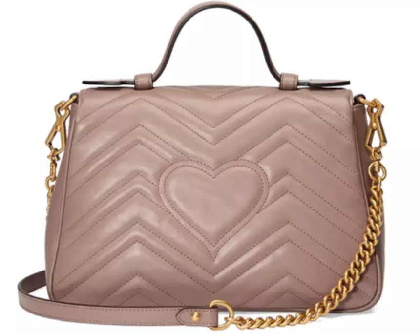 Gucci Elegant Beige Chevron Leather Crossbody Bag