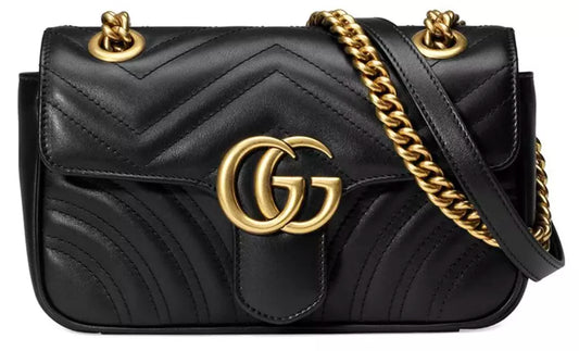 Gucci Elegant Chevron Quilted Leather Shoulder Bag