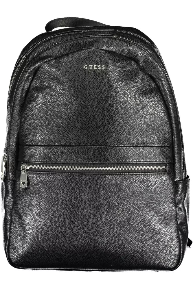 Guess Jeans Black Polyethylene Men Backpack