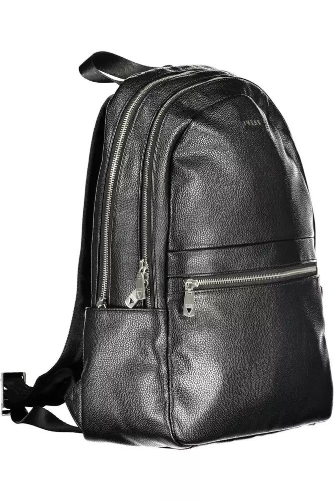 Guess Jeans Black Polyethylene Men Backpack