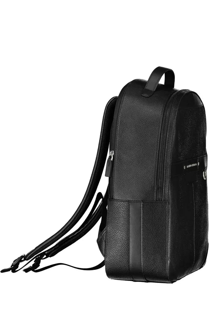 Tommy Hilfiger Black Polyethylene Men Backpack