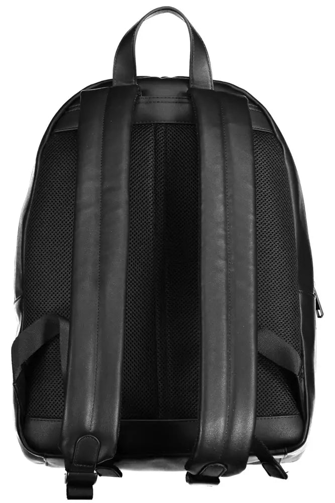 Tommy Hilfiger Black Polyethylene Men Backpack