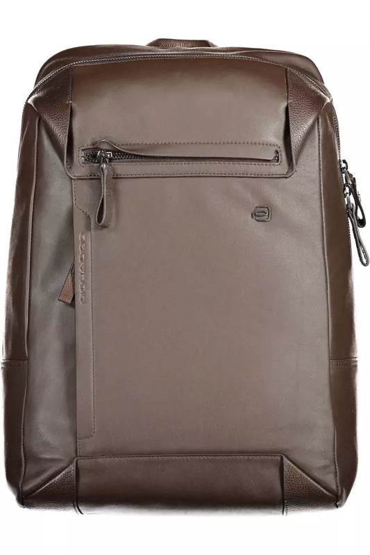 Piquadro Brown Leather Men Backpack