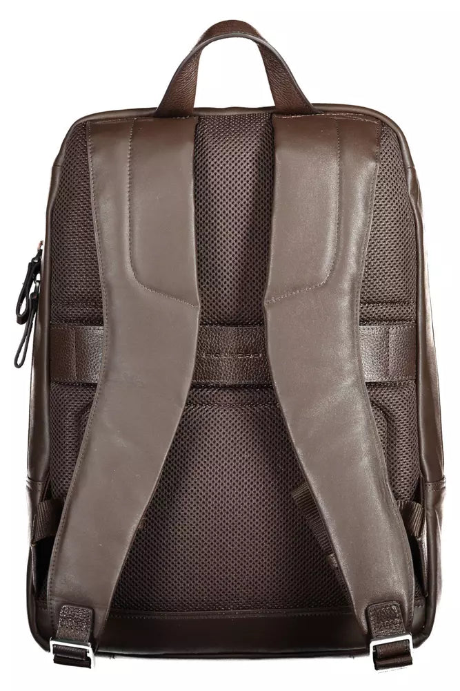 Piquadro Brown Leather Men Backpack