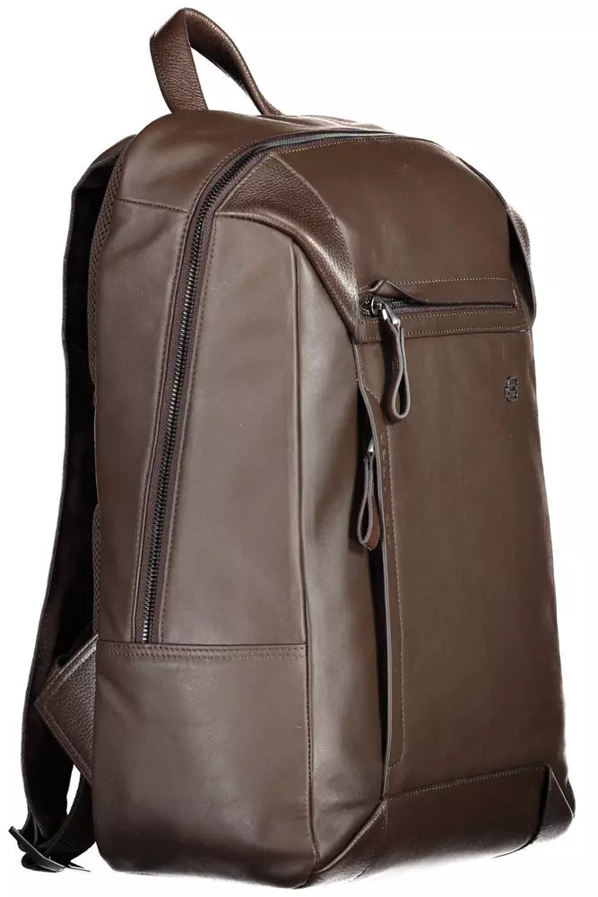 Piquadro Brown Leather Men Backpack