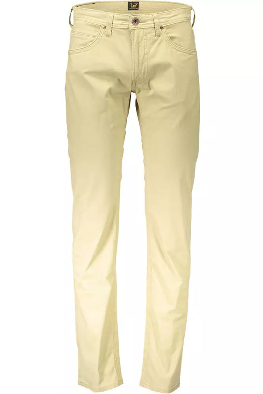 Lee Beige Cotton Men Trouser