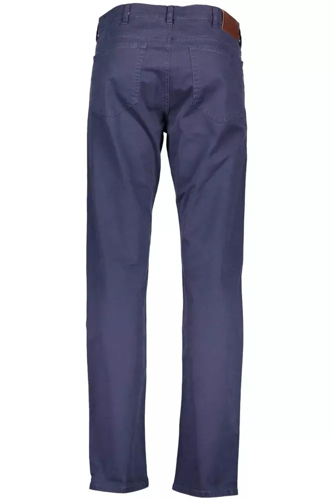 Gant Blue Cotton Men Trouser