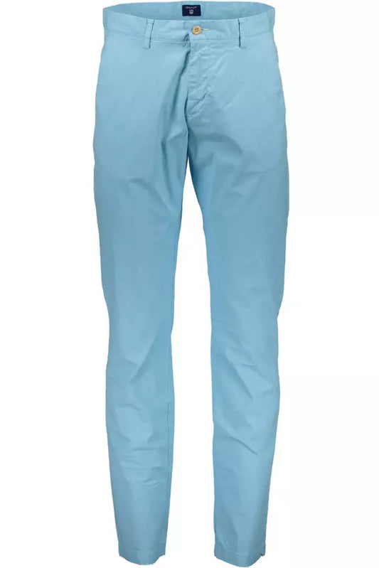 Gant Light Blue Cotton Mens Pants