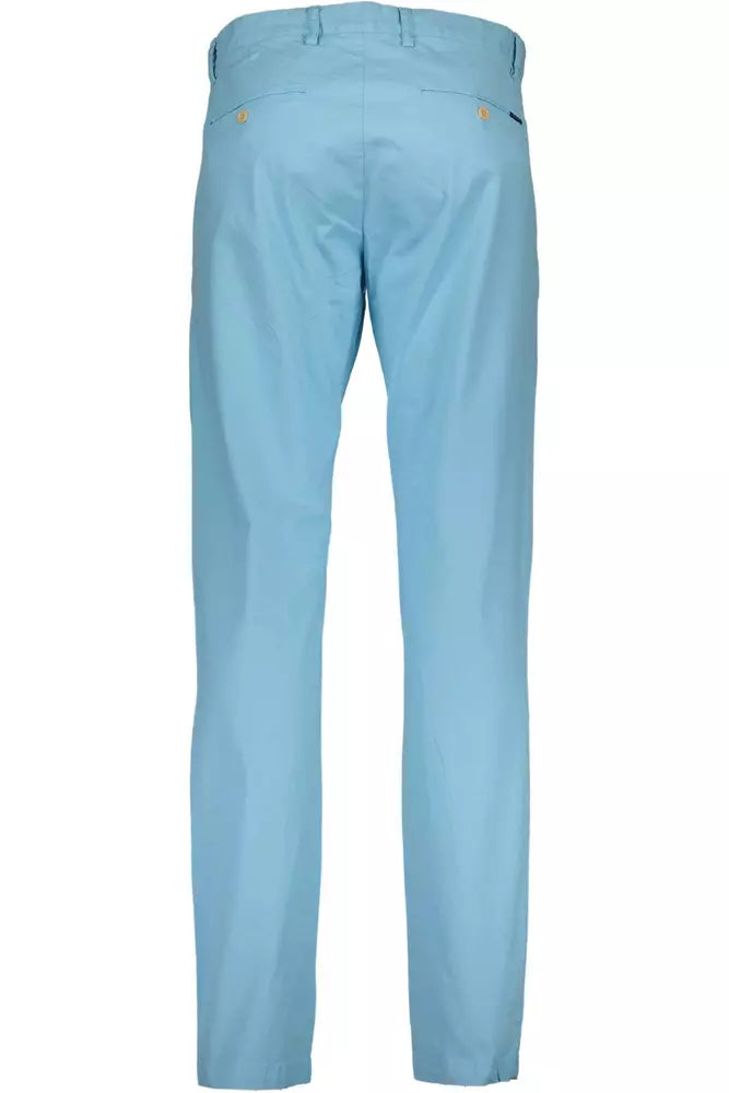 Gant Light Blue Cotton Mens Pants