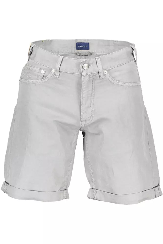 Gant Gray Cotton Men Bermuda