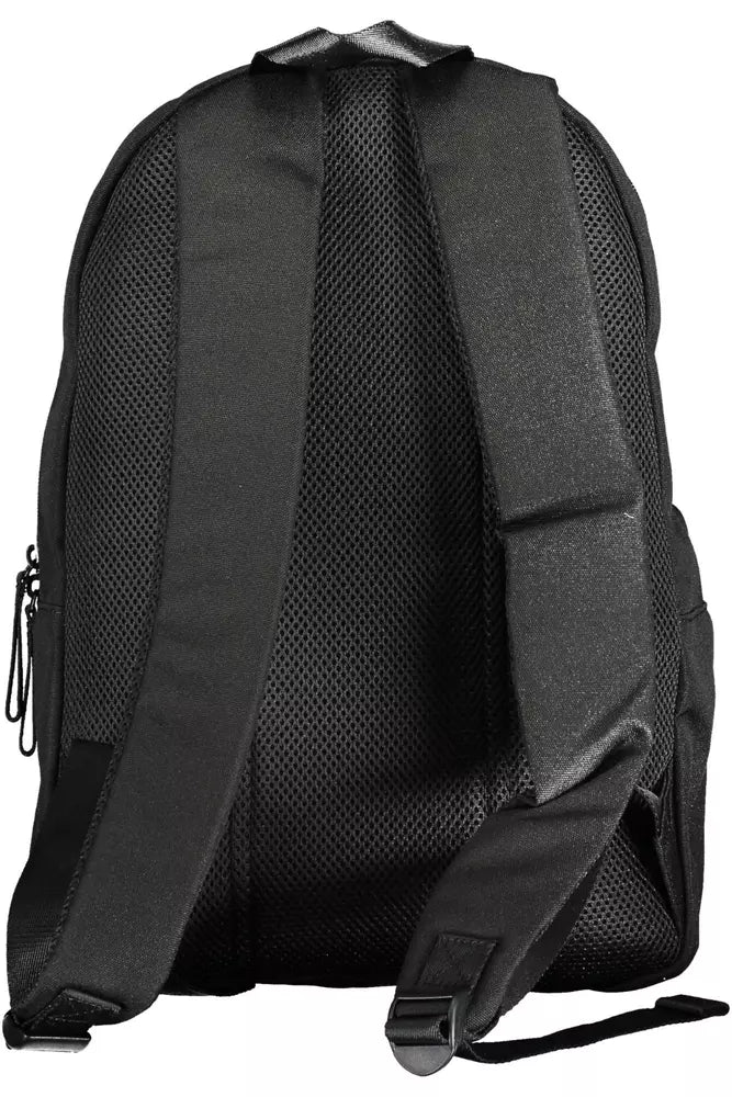 Tommy Hilfiger Black Polyester Men Backpack