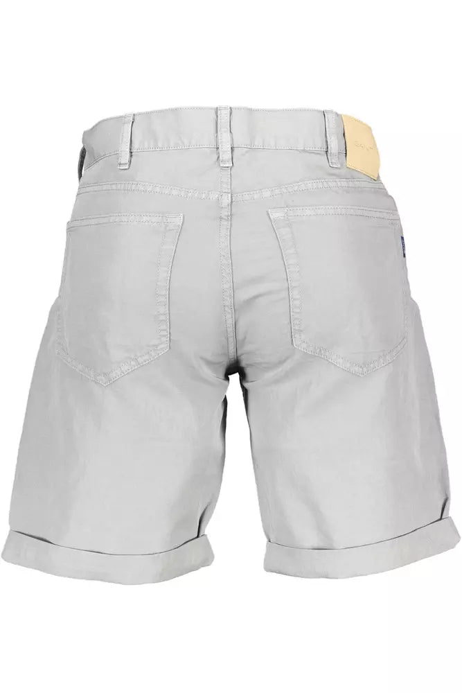 Gant Gray Cotton Men Bermuda