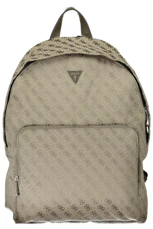 Guess Jeans Green Polyester Men Backpack