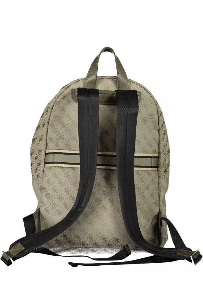 Guess Jeans Green Polyester Men Backpack