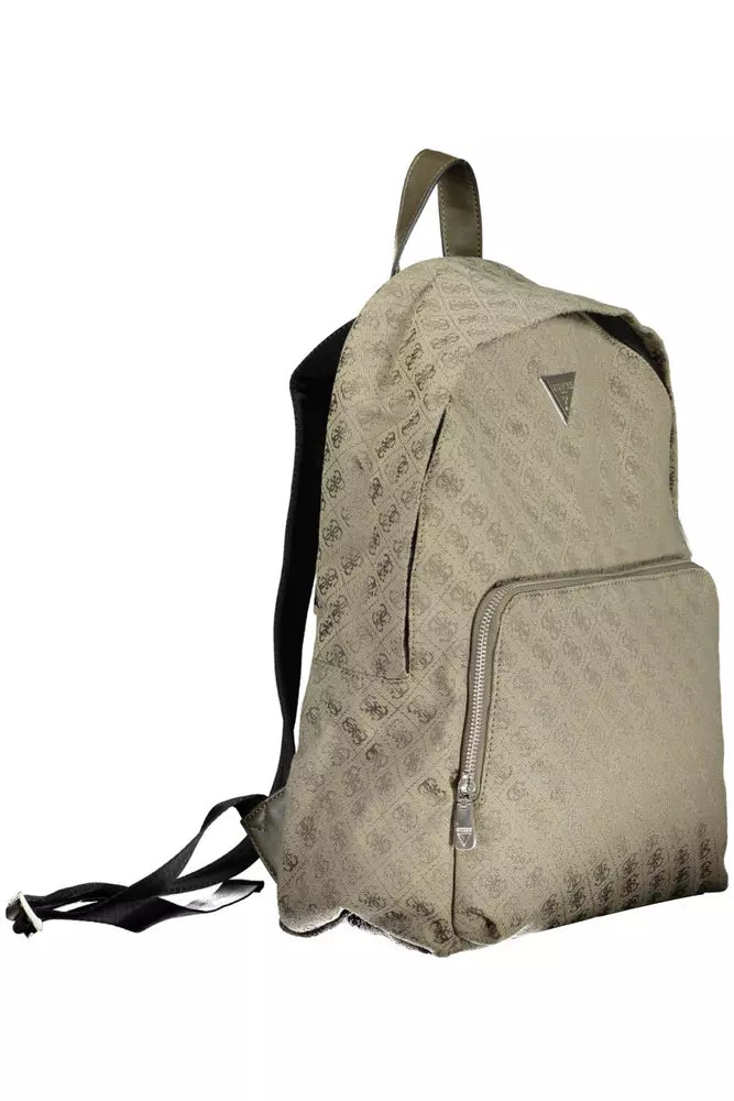 Guess Jeans Green Polyester Men Backpack