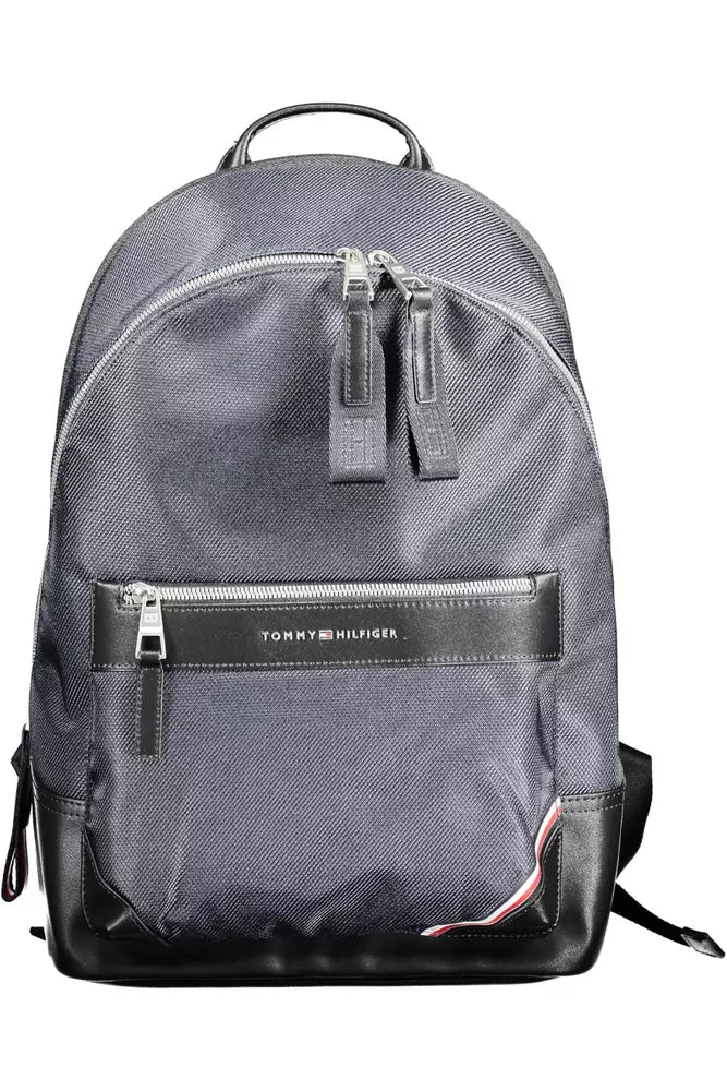 Tommy Hilfiger Blue Polyester Men Backpack