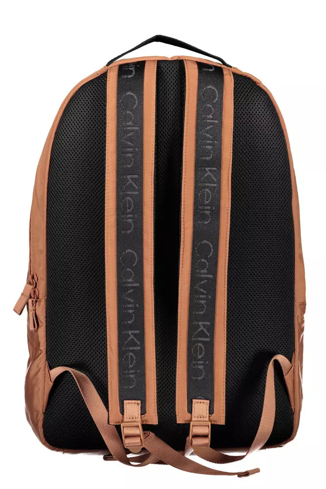 Calvin Klein Brown Polyester Men Backpack