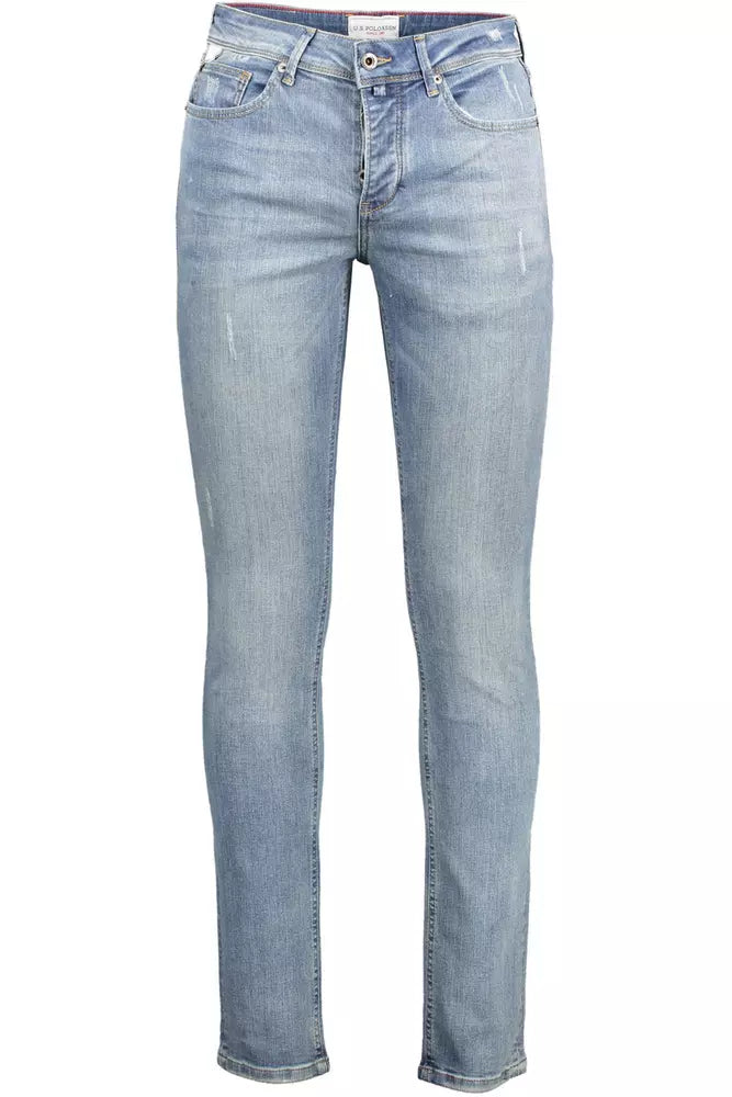 U.S. POLO ASSN. Light Blue Cotton Men Jeans