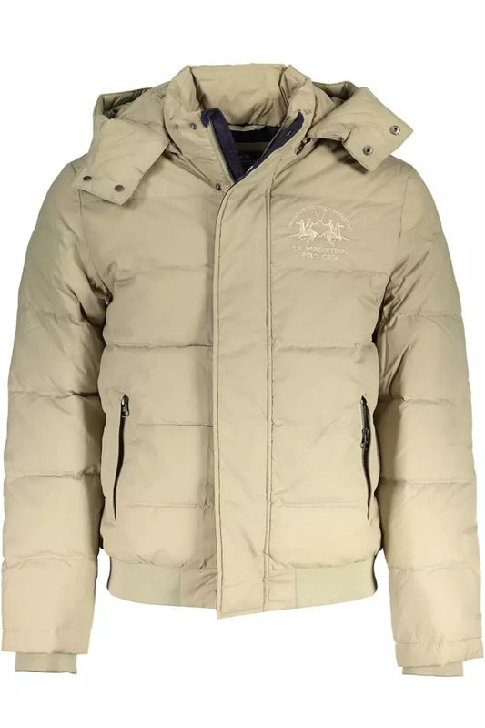 La Martina Beige Polyamide Men Jacket