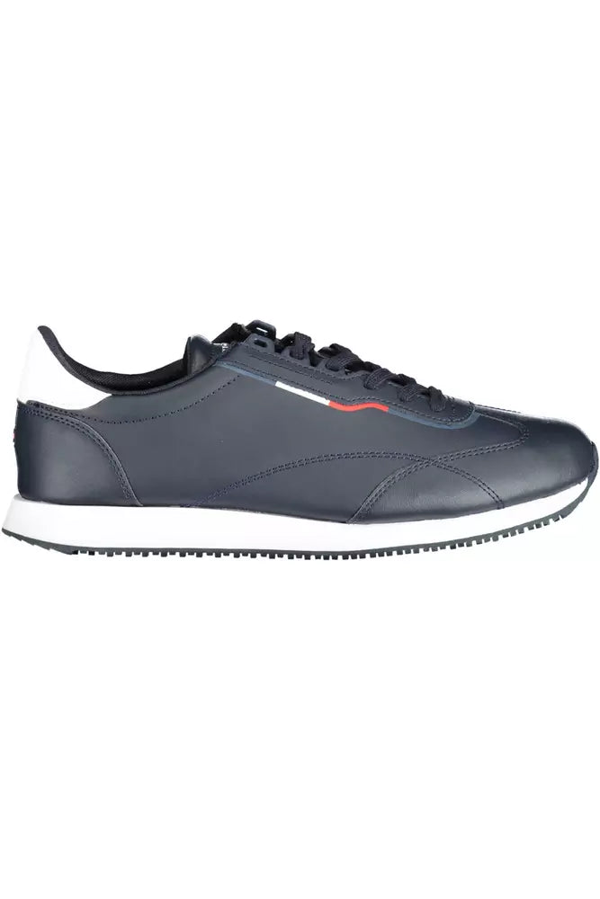 Tommy Hilfiger Blue Leather Men Sneaker