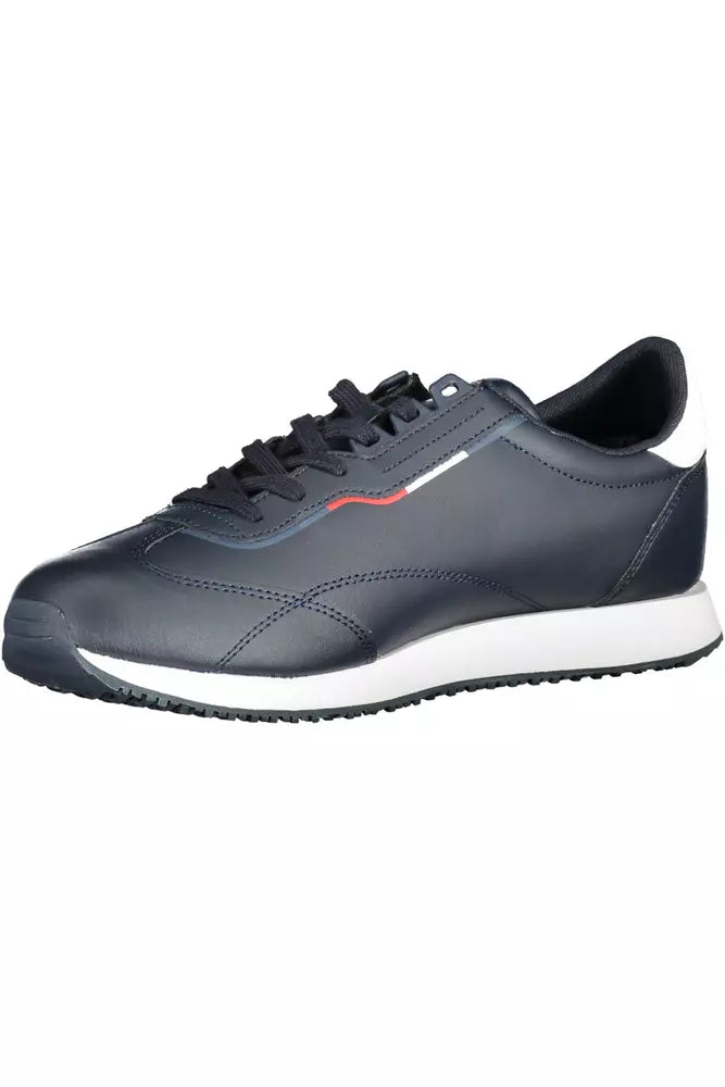 Tommy Hilfiger Blue Leather Men Sneaker