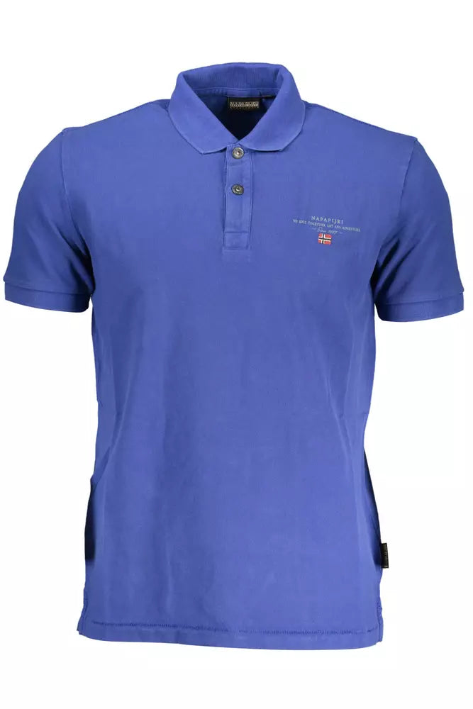 Napapijri Blue Cotton Men Polo