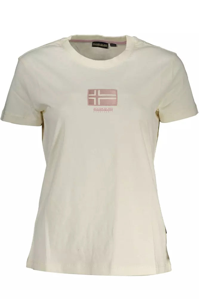 Napapijri White Cotton Women T-Shirt