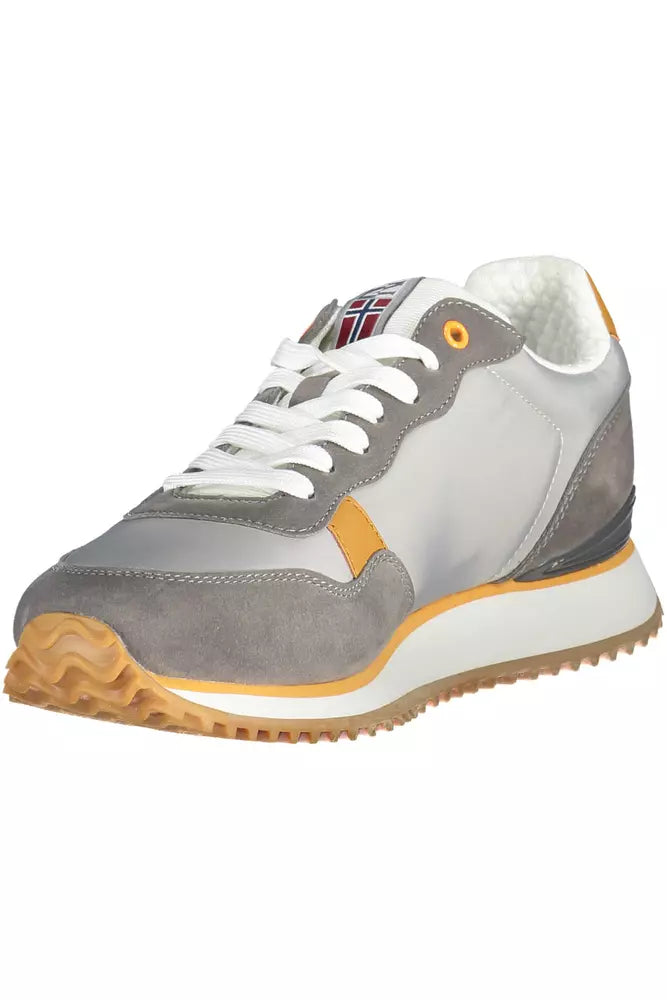 Napapijri Gray Polyester Men Sneaker