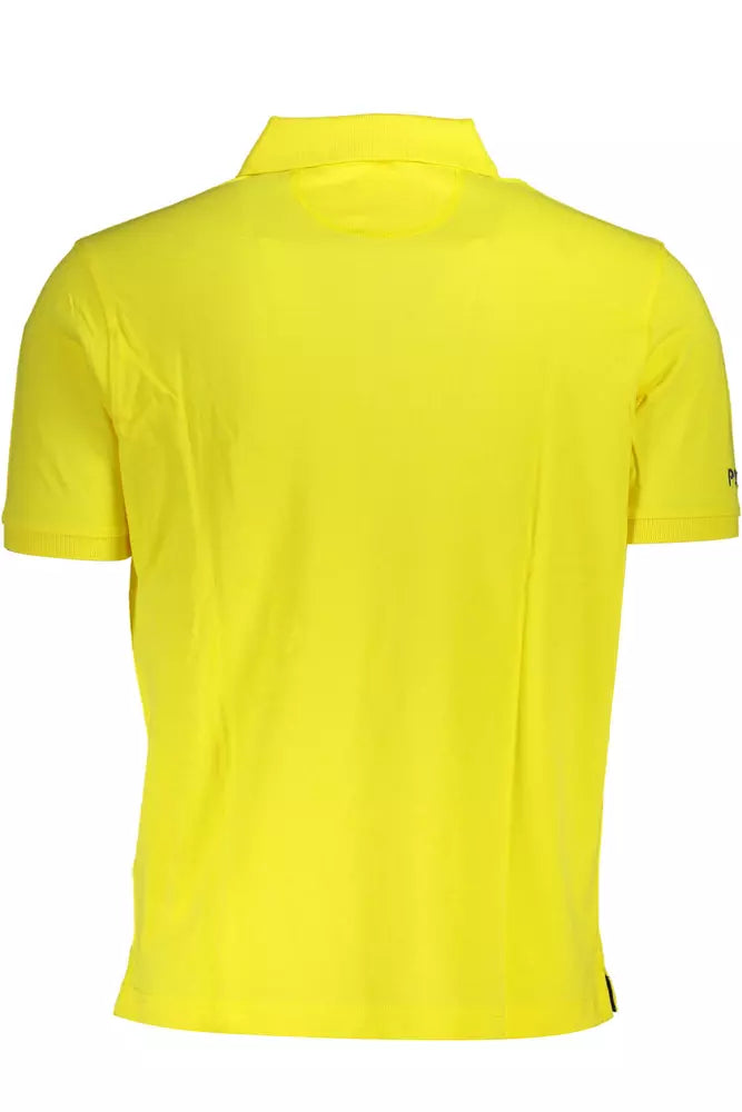 La Martina Yellow Cotton Mens Polo Shirt