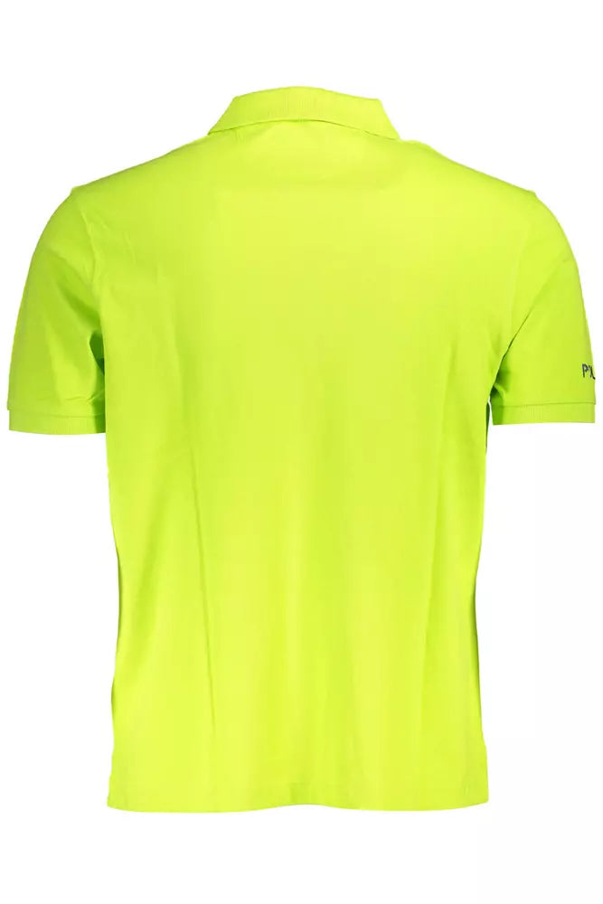 La Martina Green Cotton Men Polo Shirt