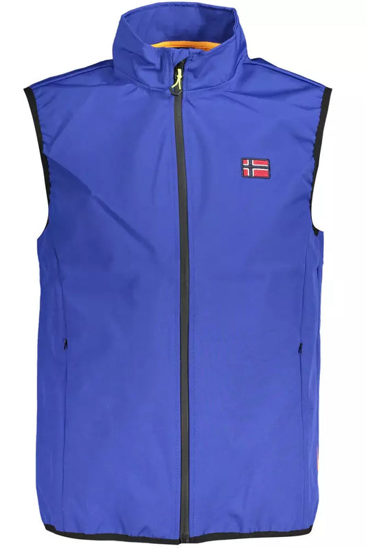 Norway 1963 Blue Polyester Men Sleeveless Jacket