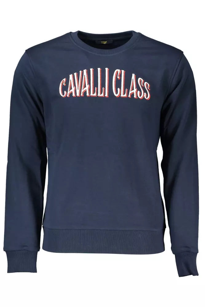 Cavalli Class Blue Cotton Men Sweater