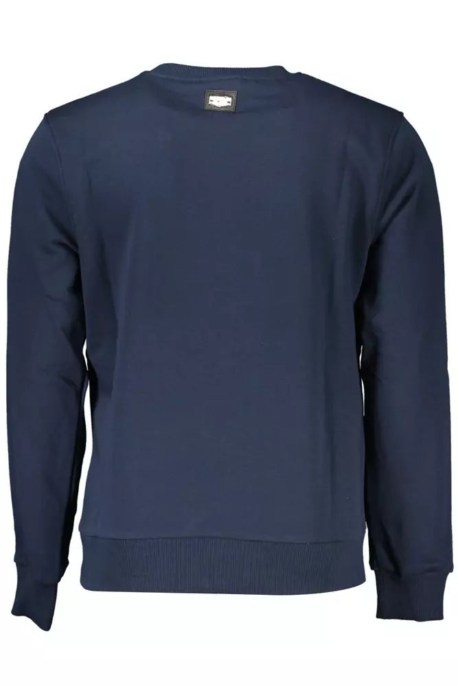 Cavalli Class Blue Cotton Men Sweater