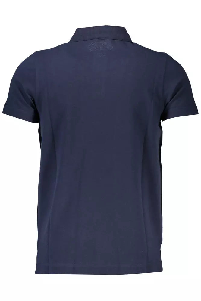 Cavalli Class Blue Cotton Men Polo Shirt