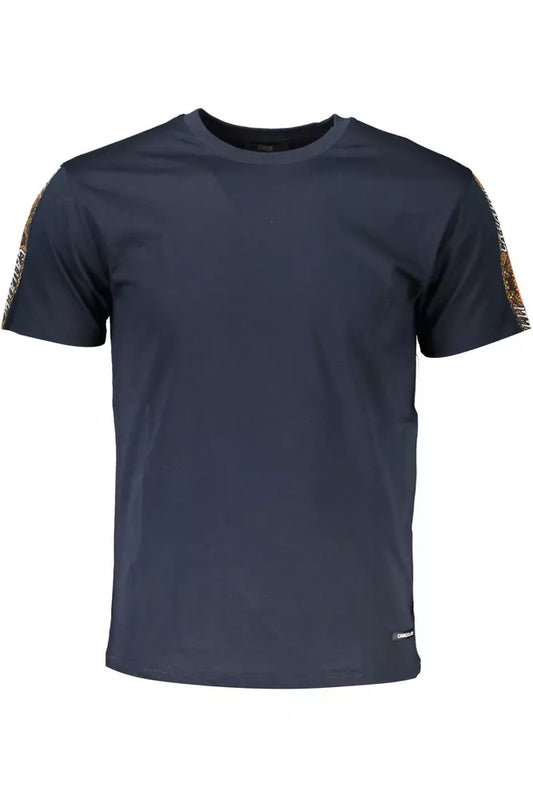 Cavalli Class Elegant Blue Printed Cotton T-Shirt