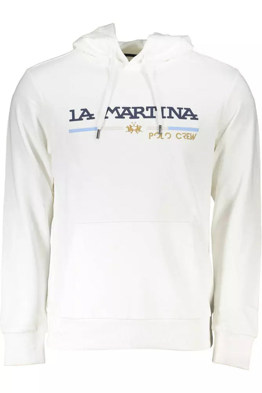 La Martina White Cotton Men Sweater