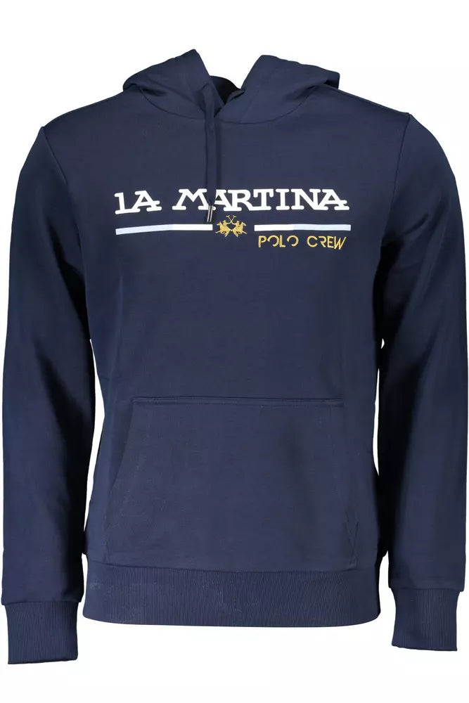 La Martina Blue Cotton Mens Sweatshirt